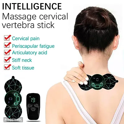 Neck Massager, Deep Tissue Back Massager for Pain Relief, Portable Mini Massager, Body Relaxation Electric Massager with Patches,Mini Neck Massager (3 EXTRA PAD GIVEN)