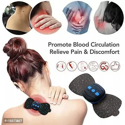 Neck Massager, Deep Tissue Back Massager for Pain Relief, Portable Mini Massager, Body Relaxation Electric Massager with Patches,Mini Neck Massager (3 EXTRA PAD GIVEN)-thumb0