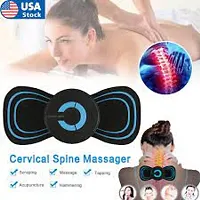 Neck Massager, Deep Tissue Back Massager for Pain Relief, Portable Mini Massager, Body Relaxation Electric Massager with Patches,Mini Neck Massager (3 EXTRA PAD GIVEN)-thumb1