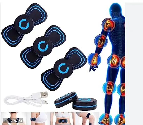 Neck Massager Deep Tissue Back Massager For Pain Relief Portable Mini Massager Body Relaxation Electric Massager With Patches Mini Neck Massager 3 Extra Pad Given Healthcare Massagers-thumb3