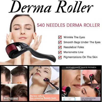 Derma Roller for Hair  Beard Growth - Microneedling Roller Beard Dermaroller for Face Body Scalp Men Women-thumb0