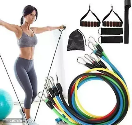 Belt and Tension, Latex Fitness Supplies and Rubber Tube for Yoga Exercise and Fitness for Home Exercise (11-thumb2