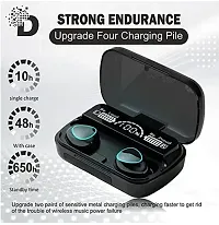 Bluetooth Earplugs in The Ear Stereo Sport Headsets Noise Reduction Headphones with Digital Display Black-thumb2