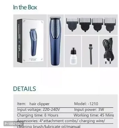 HTC AT-1210 Professional Beard Trimmer For Men Trimmer 90 min Runtime 4 Length Settings  (Blue)-thumb3