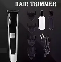 HTC AT-538 Rechargeable Hair Beard Trimmer for Men Trendy Styler HTC Trimmer Stainless Steel Sharp Blade Beard Shaver (Black)-thumb2