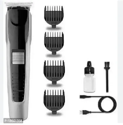 HTC-AT-538-GREY- Rechargeable Battery Sharp Blade Fully Waterproof Trimmer 60 min Runtime 4 Length Settings  (Silver, Black)-thumb3