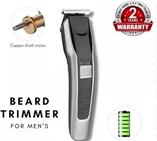 538 HTC-TRIMMER Rechargeable Professional Hair Trimmer Trimmer 60 min Runtime 4 Length Settings  (Silver, Black)-thumb1