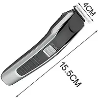 HTC-AT-538-GREY- Rechargeable Battery Sharp Blade Fully Waterproof Trimmer 60 min Runtime 4 Length Settings  (Silver, Black)-thumb1