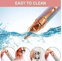 BLAWLESS) Portable 2 In 1 Blawless Eyebrow Remover and Pain less Hair Remover Trimmer 90 min Runtime 0 Length Settings  (White, Gold, Pink)-thumb2