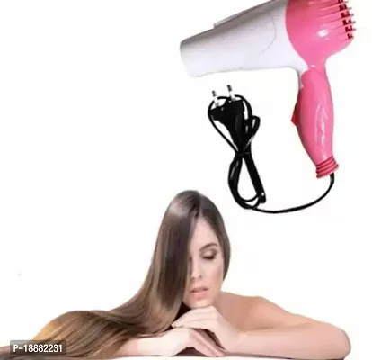 HAIR DRYER FOLDABLE NV-1290, HAIR DRYER FOR WOMEN, HAIR DRYER 1000 W,HAIR DRYER 2 SPEED FOR GIRLS, HOT  COLD AIR HAIR TOOLS (MULTICOLORED)-thumb0