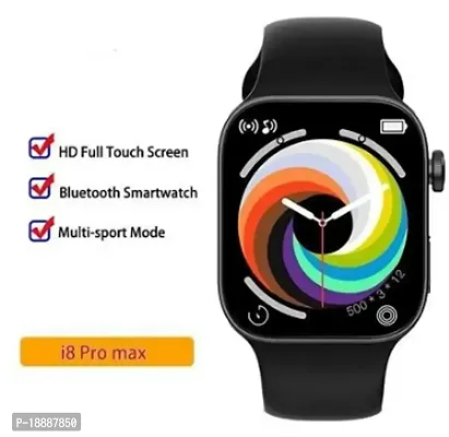 I8 Pro Max Upgraded AMOLED Display SpO2 Smartwatch for All Smartphones Smartwatch  (Black-thumb2