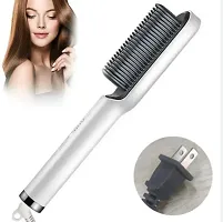 Electric Hair Straightener Comb Brush Women, Girls And Hair Straightening, Fast Smoothing Ceramic plate Comb With 5 Temperature Control (Multi Color-FH-909)-thumb1