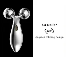 3D Manual Roller Face Body Massager 3D Manual Roller Face Body Massager Massager  (Silver)-thumb1