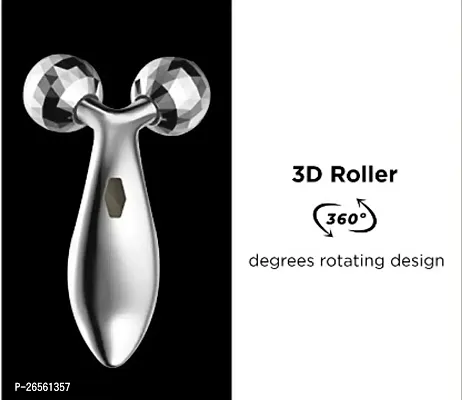 3D Manual Roller Face Body Massager 3D Manual Roller Face Body Massager Massager  (Silver)-thumb2