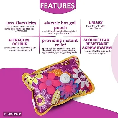 Heating Pad-Heat Pouch Hot Water Bottle Bag, Electric Hot Water Bag, Heating Pad for Pain Relief (Multi Colors)-thumb2