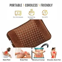 Velvet Electric Rechargeable hot Water Heating Bag/Hot Bottle Pouch Pad with Auto Cut for Pain Relief and Body Warming (Multi-Color)-thumb2