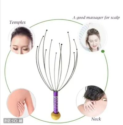 Head Scalp Massager 12 Fingers Head Scratcher |Relaxing whole Body | Hair Massage for Pain Relief .(Pack of 1)-thumb0