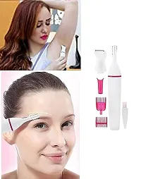Sweet Trimmer, Battery Operated Beauty Safety Hair Remover Upper, Lip, Chin, Eyebrow, Bikini Trimmer, Underarm, Face for Women-thumb1