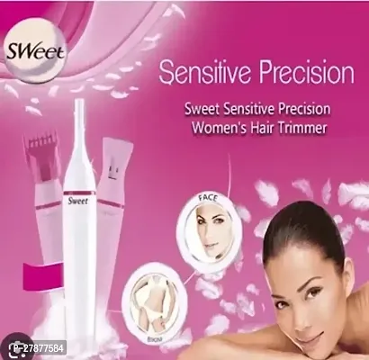 Sweet Sensitive Precision Beauty Styler Trimmer for Women Trimmer 30 Runtime 4 Length Settings  (White, Pink)-thumb0