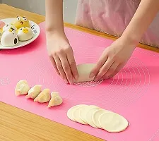 Roti Chapati Rolling Baking Sheet Mat with Measurements [50 * 40 cm] Food-grade Silicone Baking Mat (Multicolor) (Pack of 1)-thumb1
