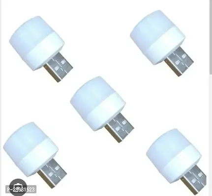 Mini USB Lights by Night Plug-LED Bulb Compact ,for Bedroom Bathroom (Pack of 5)-thumb3