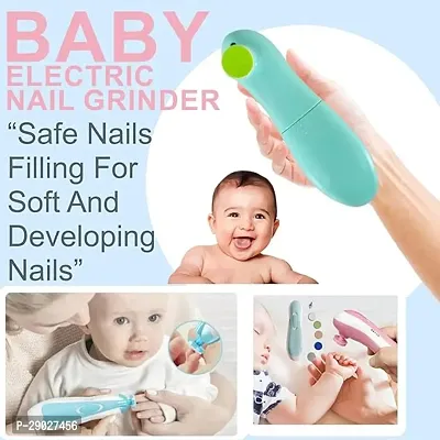 New Born Toes Fingernails Care 6 Grinding Heads Baby Nail Cutter-thumb0