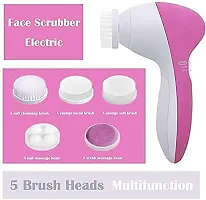 Face Wash Massager 5 in 1 Electric Facial Cleaner Multifunction Massager Facial Machine Massager  (Multicolor)-thumb1