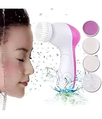 Face Wash Massager 5 in 1 Electric Facial Cleaner Multifunction Massager Facial Machine Massager  (Multicolor)-thumb2