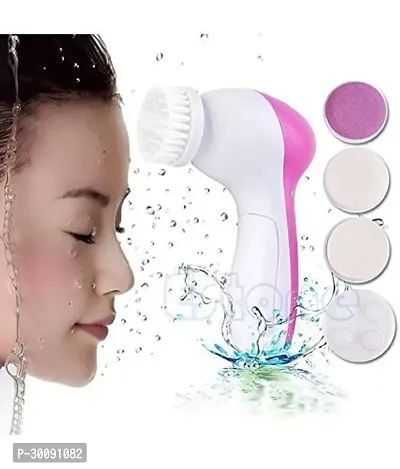 Face Wash Massager 5 in 1 Electric Facial Cleaner Multifunction Massager Facial Machine Massager  (Multicolor)-thumb3