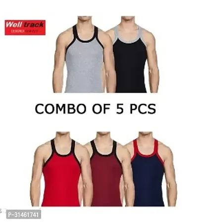 Men's Pure Cotton Gym Vests- Combo Pack ( PACK OF 5) Multicolor-thumb3