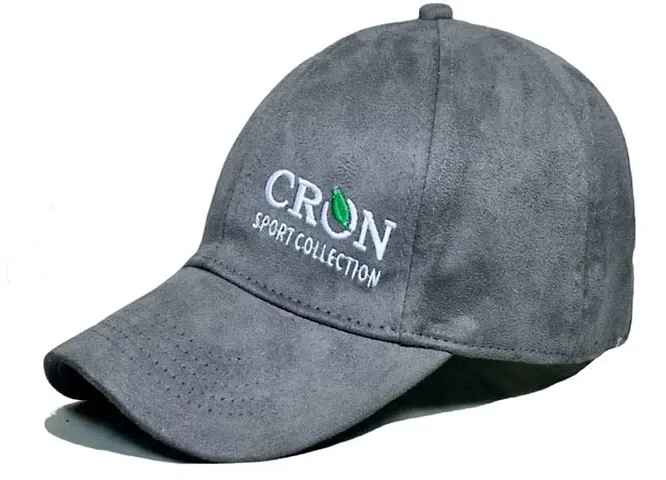 Cron Soft Cotton Leather Type Adjustable Unisex Cap Quick Drying Sun Hat Protection for Summers Outdoor Activities Sports Baseball Hat for Men and Women (Freesize)