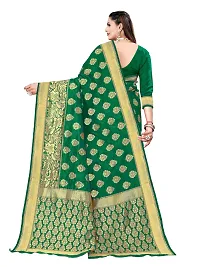 Alluring Light Green Silk Blend Woven Design Women Saree with Blouse piece-thumb1