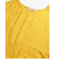 Women's Beautiful Yellow Rayon Printed Kurta, Bottom and Dupatta Set-thumb1