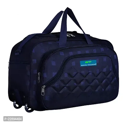 SKYFA FASHION (Expandable) 60 L Strolley Duffel Bag, With Strolley For Travelling For men and women Blue Duffel With Wheels (Strolley)