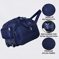 Skyfa 60 L Strolley Duffel Bag - 60L (Expandable) Luggage Travel Duffel Bag with two wheels Duffel With Wheels - Blue - Large Capacity-thumb1