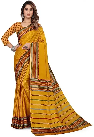 Hot Selling Silk Blend Saree with Blouse piece 