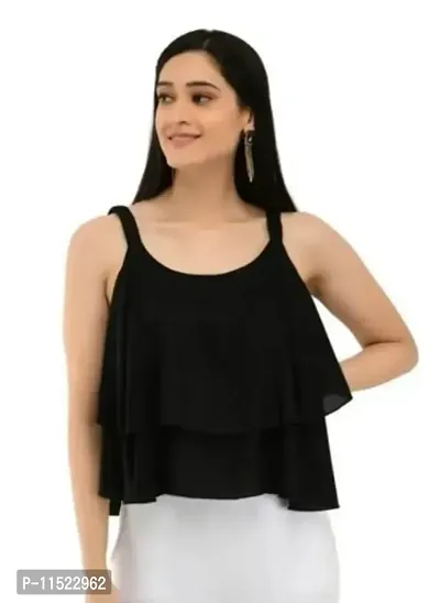 Fancy Crepe Top For Women-thumb0