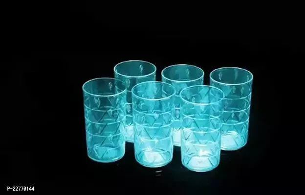 Useful Wine Glass Plastic Glass Set-Light Green ,300 Ml, Pack Of 6