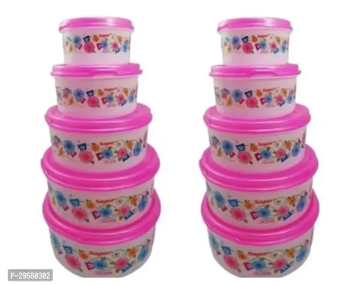 Plastic Food Storage Containers Pack Of 10-thumb0