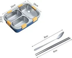 Leak Proof 3 Compartment Steel Lunch Box for Adult Kids 3 Containers Lunch Box 3 Containers Lunch Box-thumb3