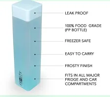 Premium Quality Square Shape water bottle set of fridge bottles plastics 1000 ml Bottle  (Pack of 6, Multicolor, Plastic)-thumb3