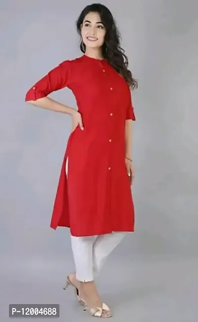 Trendy Red Cotton Kurti for Women