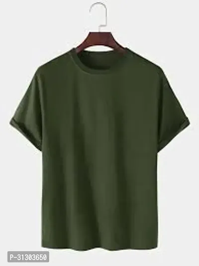 Stylish Solid T-Shirt For Men-thumb0