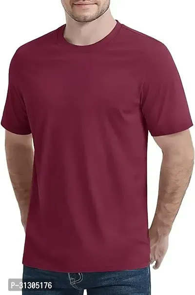 Stylish Solid T-Shirt For Men-thumb0