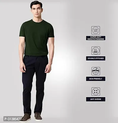 Stylish Solid T-Shirt For Men-thumb0