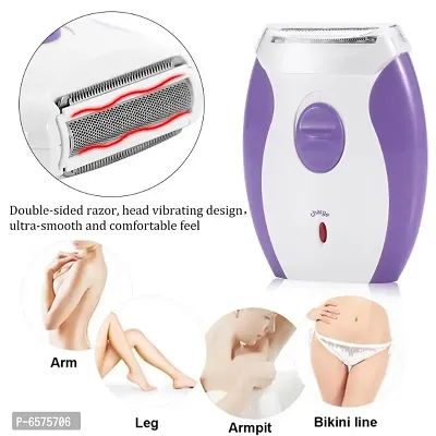 Kemei 280R Rechargeable Hair Remover Shaver Twin Blades Body Face Bikini Underarm Shaving Razor for Women-thumb4