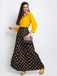 Trend Level Skirt And Top Set For Women (XXS, Mustard)-thumb3