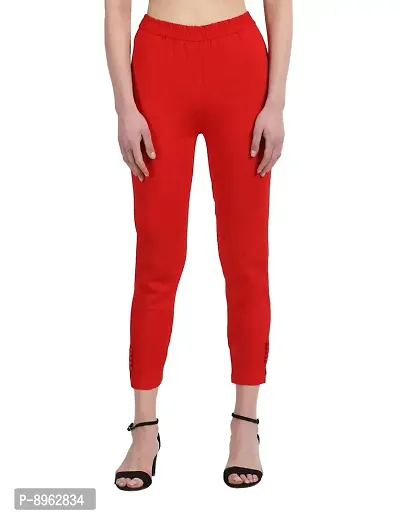 TREND LEVEL Women's Straight Pants (M, Red)