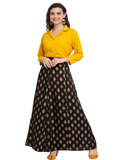 Trend Level Skirt And Top Set For Women