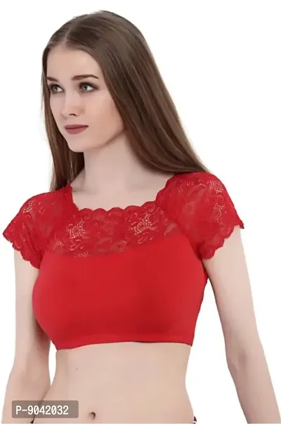 Classic Cotton Lycra Solid Blouses for Women-thumb3